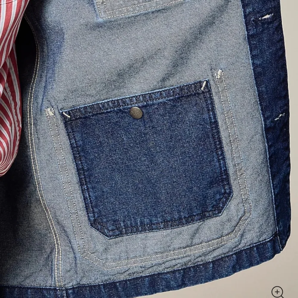J Crew Wallace & Barnes chore jacket in Japanese denim Size M NWT *flaw